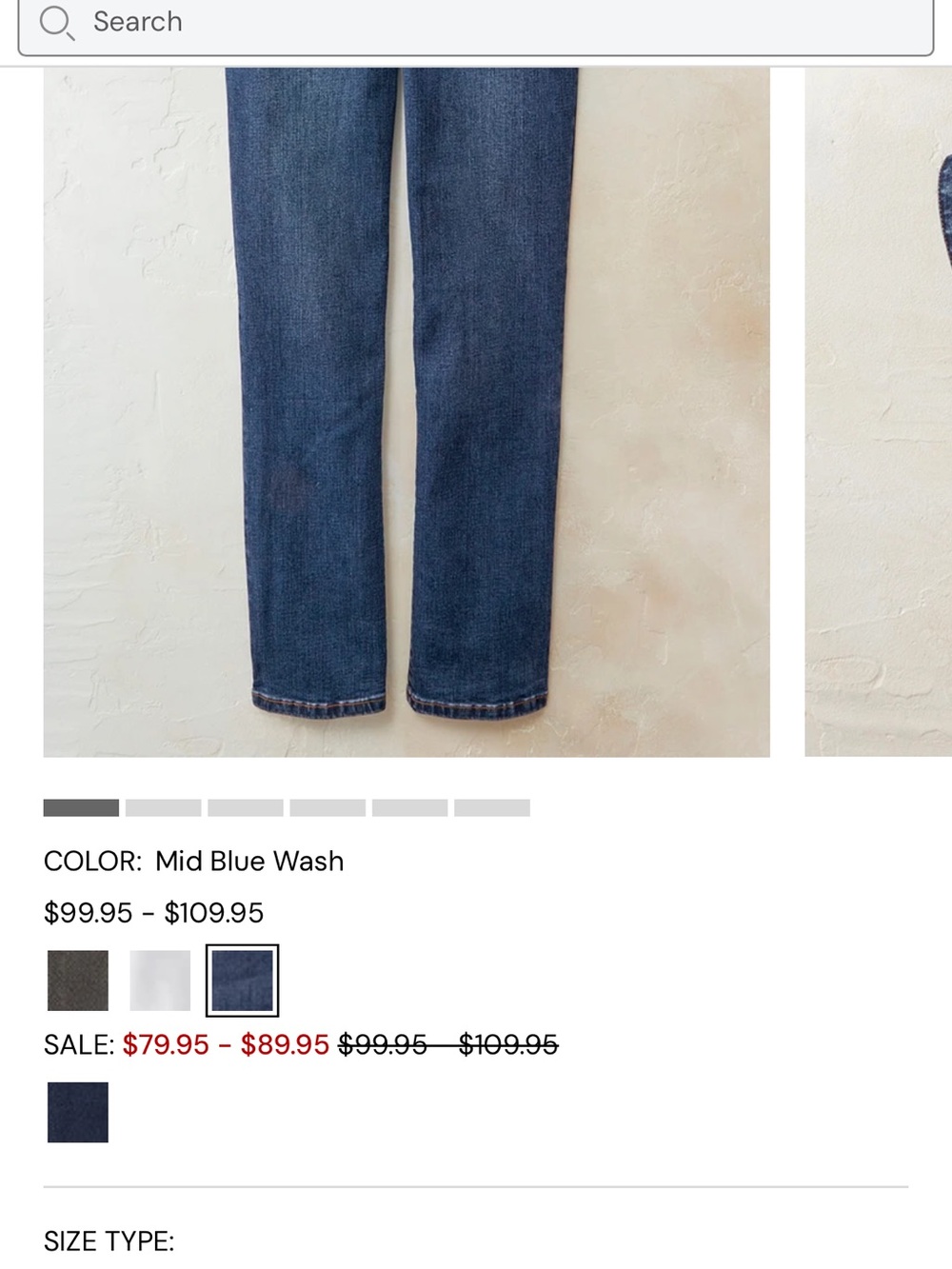Coldwater Creek Mid Blue Wash Wide-Leg Jeans